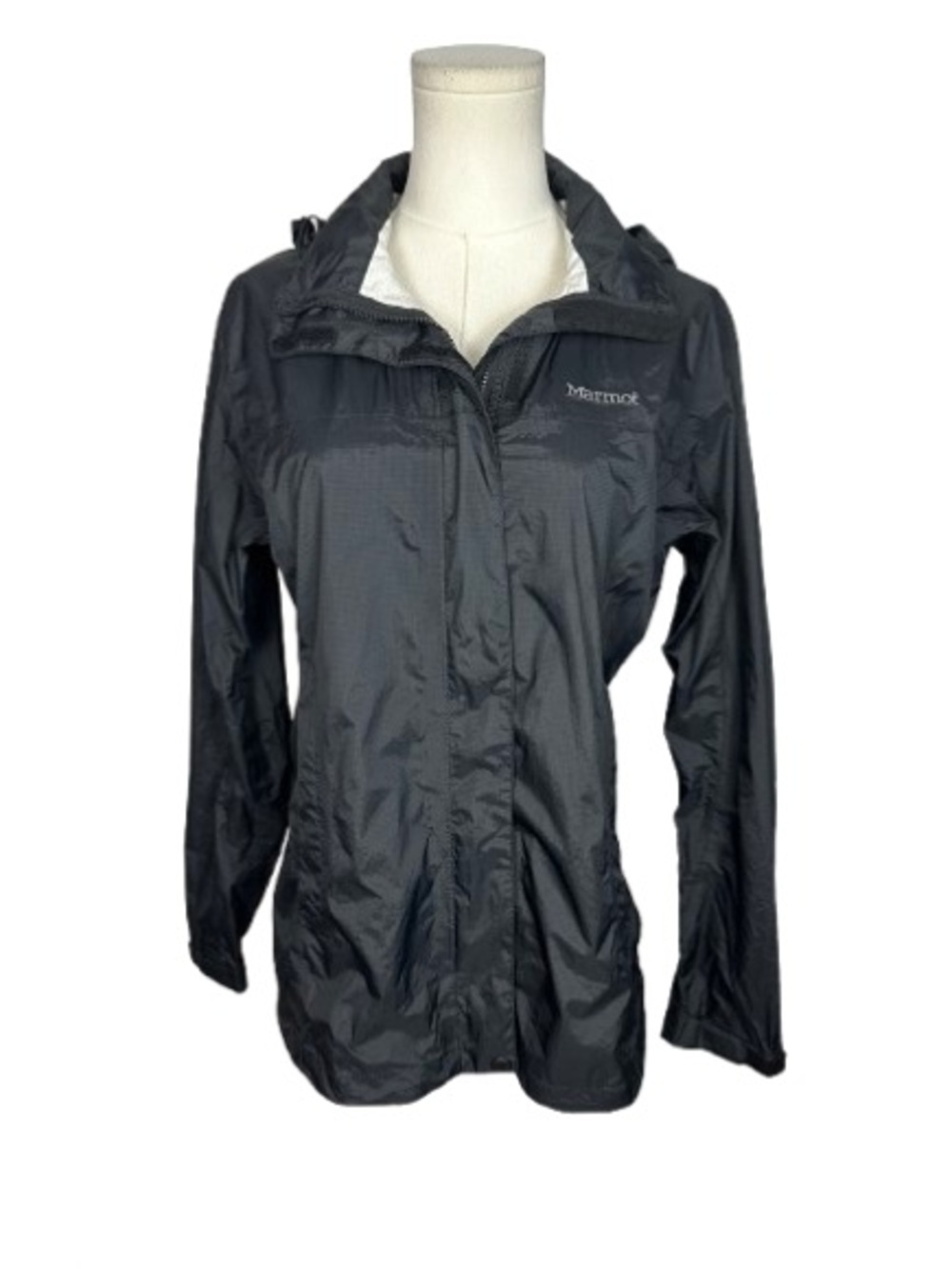 Marmot Women's Black Hooded Waterproof Jacket Size M